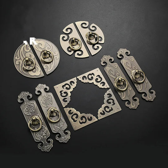 Megan Vintage Chinese Style Antique Bronze Cabinet Handles: Timeless Charm