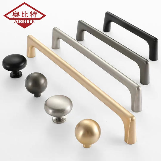 AOBT Brass Gold Kitchen Cabinet Storage Handles Bedroom Closet Dressers Door Wardrobe Drawer Knobs Kitchen Furniture Hardware