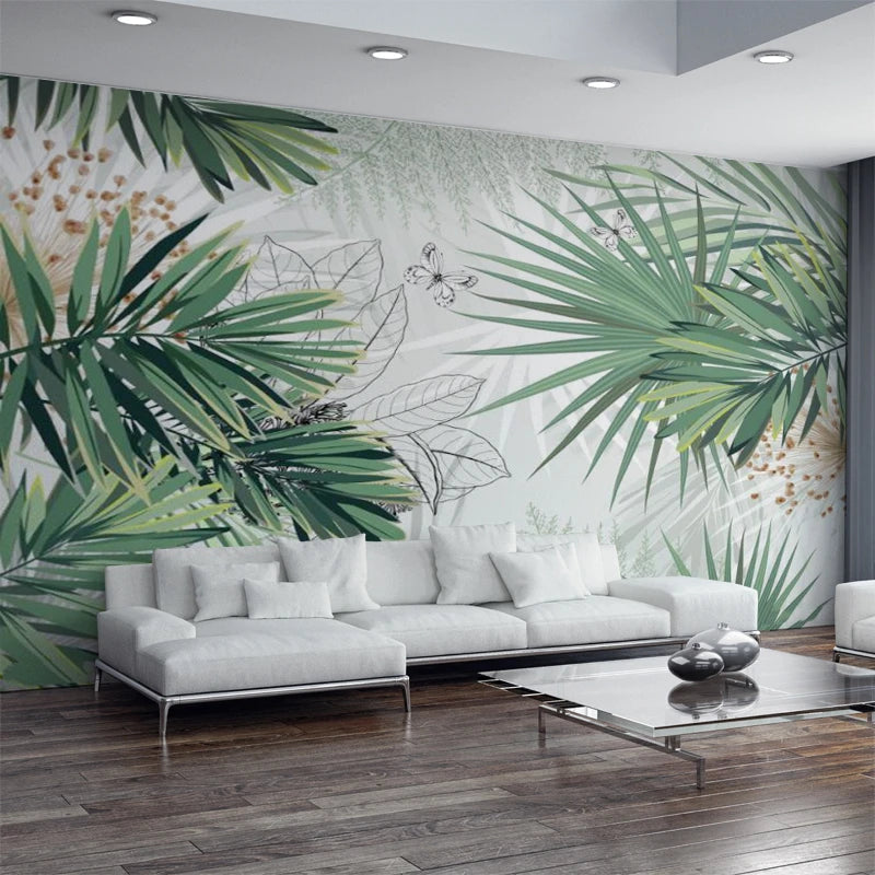 Emily's Medieval Hand-Painted Tropical Rainforest Wallpaper