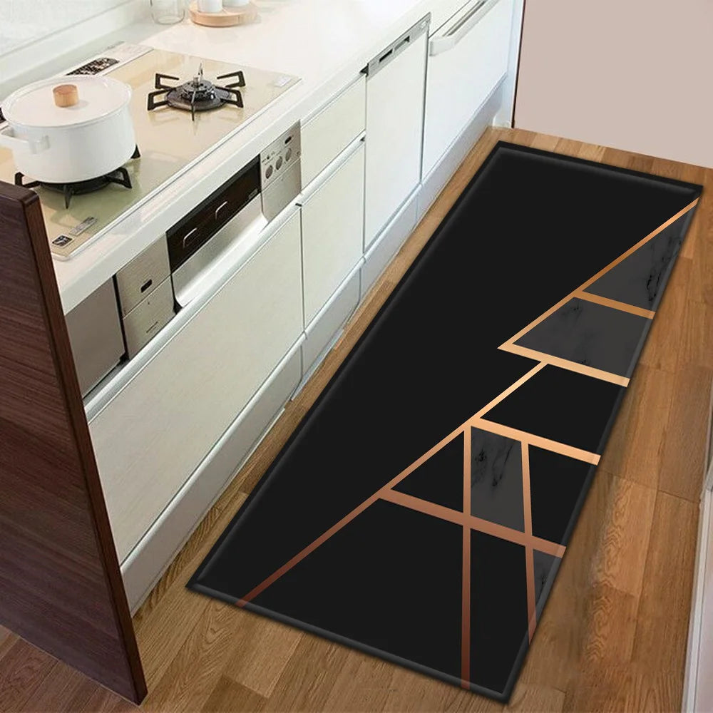 Modern Kitchen Doormat Decoration Bedroom Carpet Bathroom Anti-Slip Floor Home Balcony Hallway Long Rug Bedside Living Room Mat