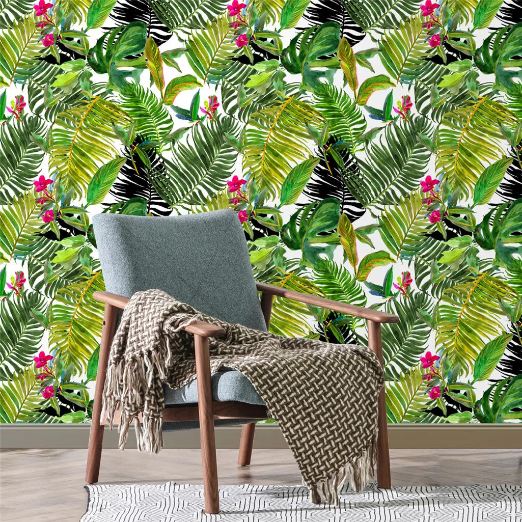 Emily's Peel And Stick Tropical Palm Contact Paper Wallpaper