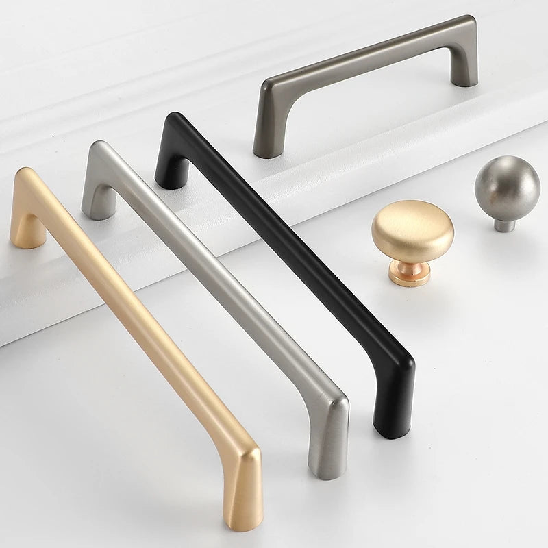 AOBT Brass Gold Kitchen Cabinet Storage Handles Bedroom Closet Dressers Door Wardrobe Drawer Knobs Kitchen Furniture Hardware