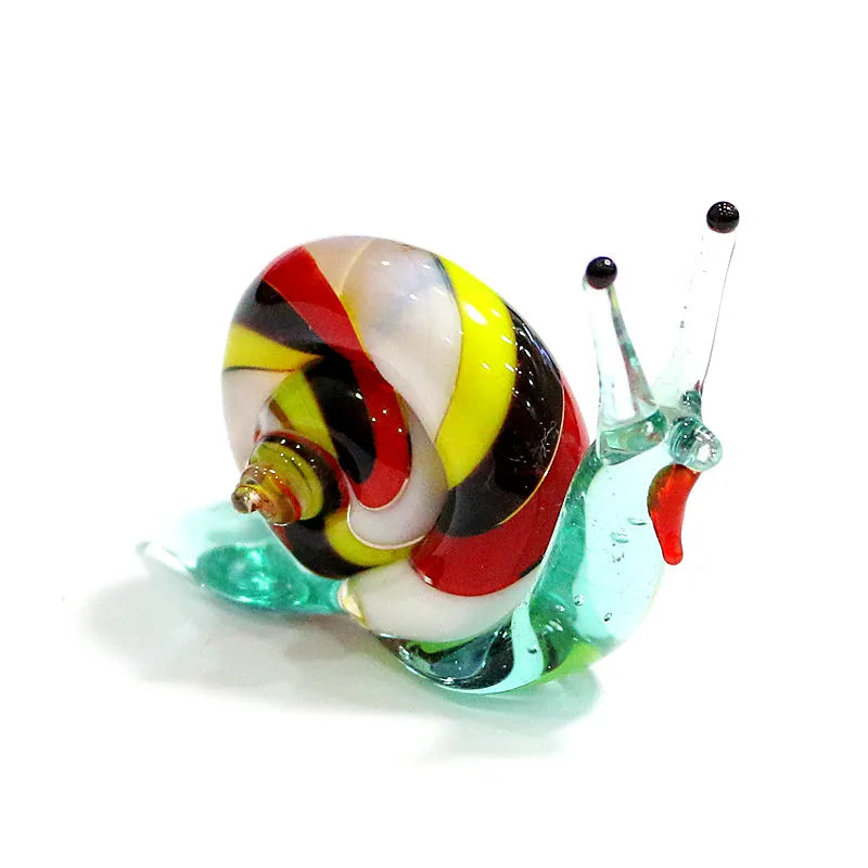 Carolina Handmade Murano Glass Snail Miniature Figurines