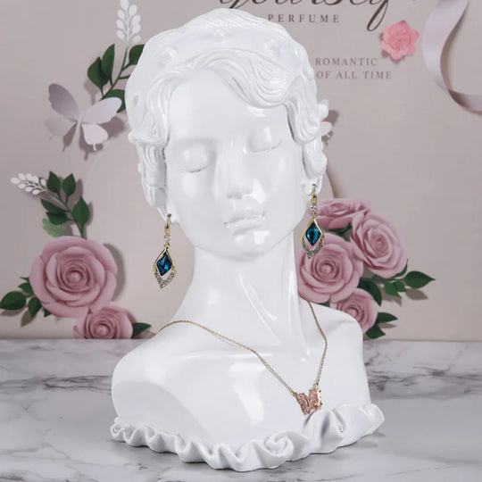 Evelyn's Luxurious Colors Beautiful Girl Resin Model Jewelry Stand