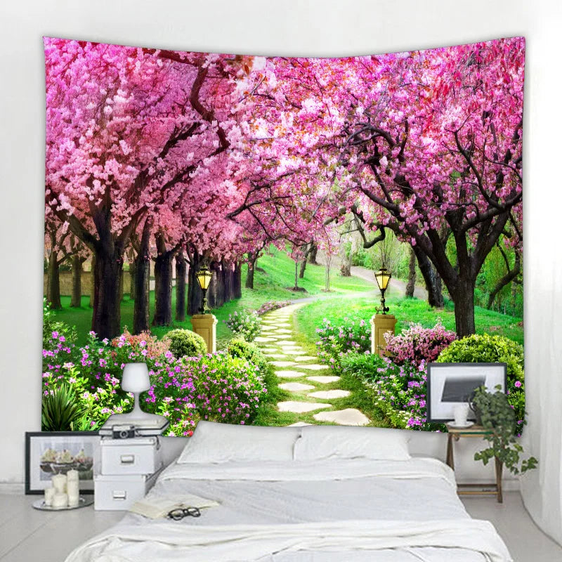 Ava's Natural Wall Tapestry Mandala Garden Landscape