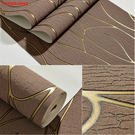 Ashlyn 9.5m 3D Abstract Line Non-woven Wallpaper