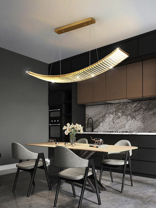 Shopia - Luxury Arch Crystal Suspension Chandelier Modern Lighting Design Ceiling Light Fixtures