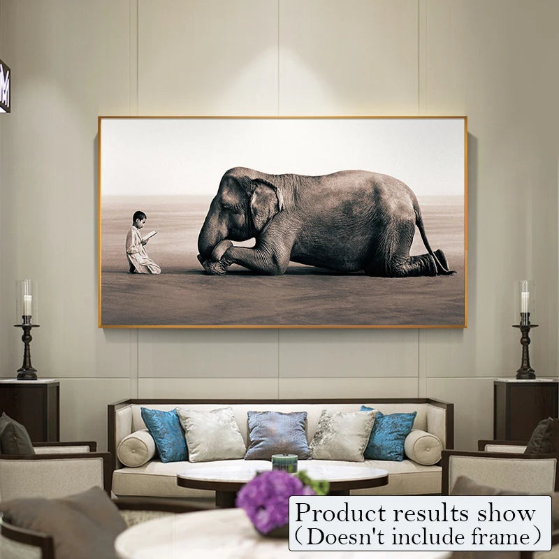 Dream Modern Elephant Canvas Paintings: Animal Wall Art