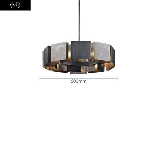 Emily's Modern Luxury Round Black Metal Chandelier