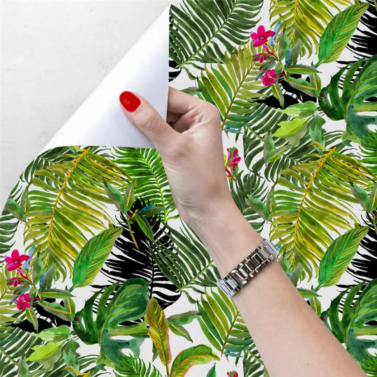 Emily's Peel And Stick Tropical Palm Contact Paper Wallpaper