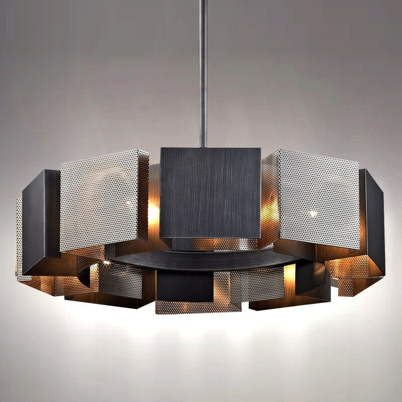 Emilys Modern Luxury Round Black Metal Chandelier Chandeliers