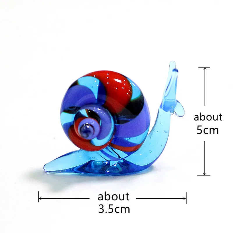 Carolina Handmade Murano Glass Snail Miniature Figurines