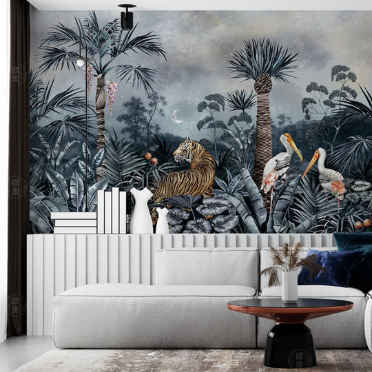 Mila's beibehang Custom Tropical Conglin Mural Southeast Asia Wallpaper