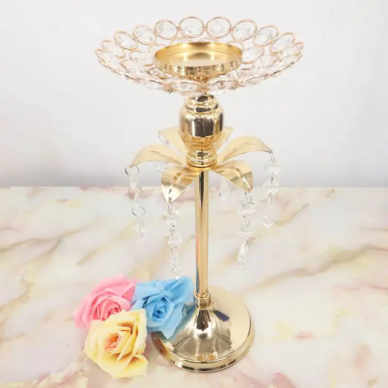 Serena's PEANDIM Gold Crystal Candle Holder