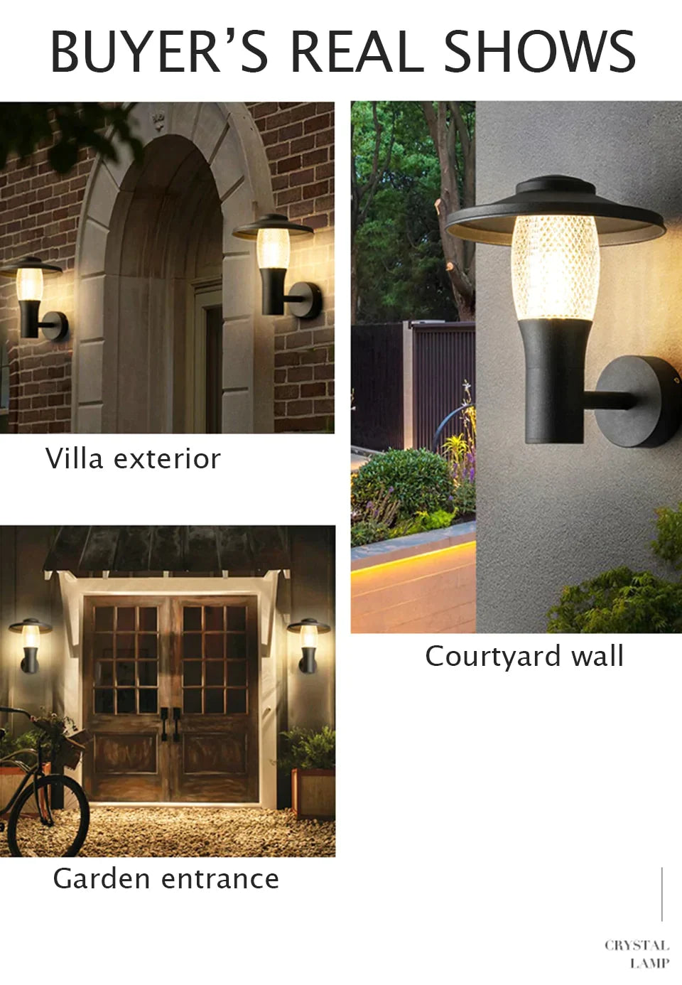 Aluminum Modern LED Waterproof IP67 Wall Lighting 12W Indoor Outdoor LED Wall Lamp for Garden Street Decoration Lighting 96-240V