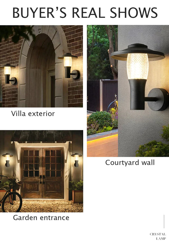 Aluminum Modern LED Waterproof IP67 Wall Lighting 12W Indoor Outdoor LED Wall Lamp for Garden Street Decoration Lighting 96-240V