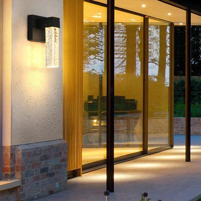 LED Aluminum Outdoor Wall Lighting Crystal IP65 Waterproof Street Wall Lamp for Balcony Garden 96V 220V Sconce Luminaire