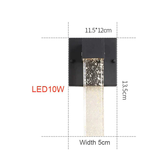 LED Aluminum Outdoor Wall Lighting Crystal IP65 Waterproof Street Wall Lamp for Balcony Garden 96V 220V Sconce Luminaire