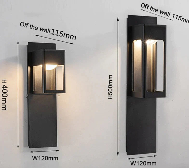 IP67 Waterproof Outdoor LED Wall Lighting Motion Sensor Aluminum Black Bronze Garden Porch Sconce Light 96V220V Sconce Luminaire