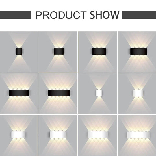 LED Wall Light Outdoor Waterproof Modern Nordic Style Indoor Wall Lamps Living Room Porch Garden Lamp 2W 4W 6W 8W 12W NR-69