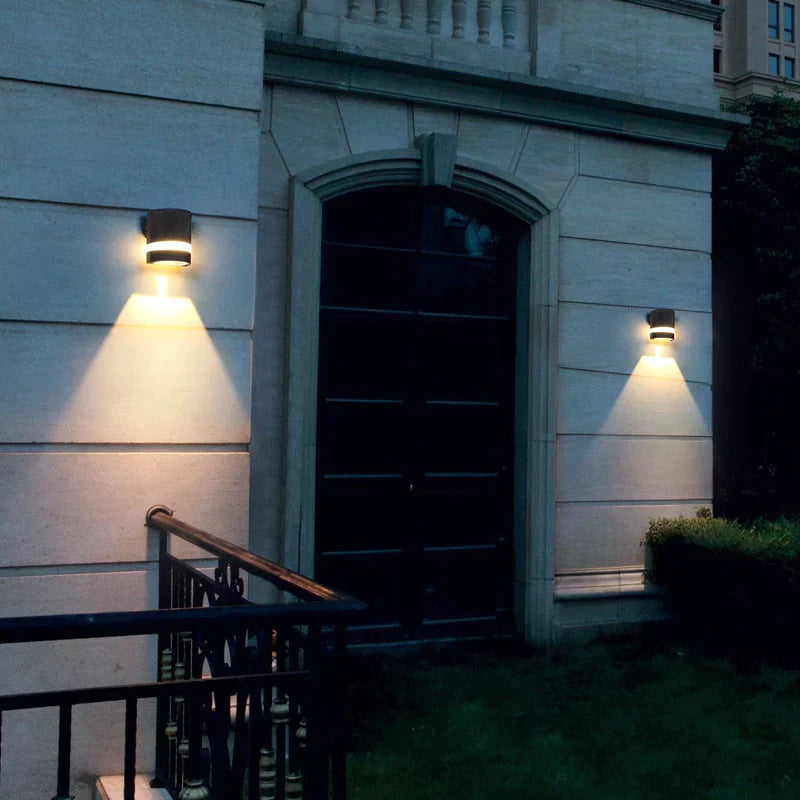 Modern LED Wall Light Outdoor IP65 Waterproof Aluminum Black Wall Lamps Porch Garden Lamp 6W 12W 110V 220V Sconce Luminaire