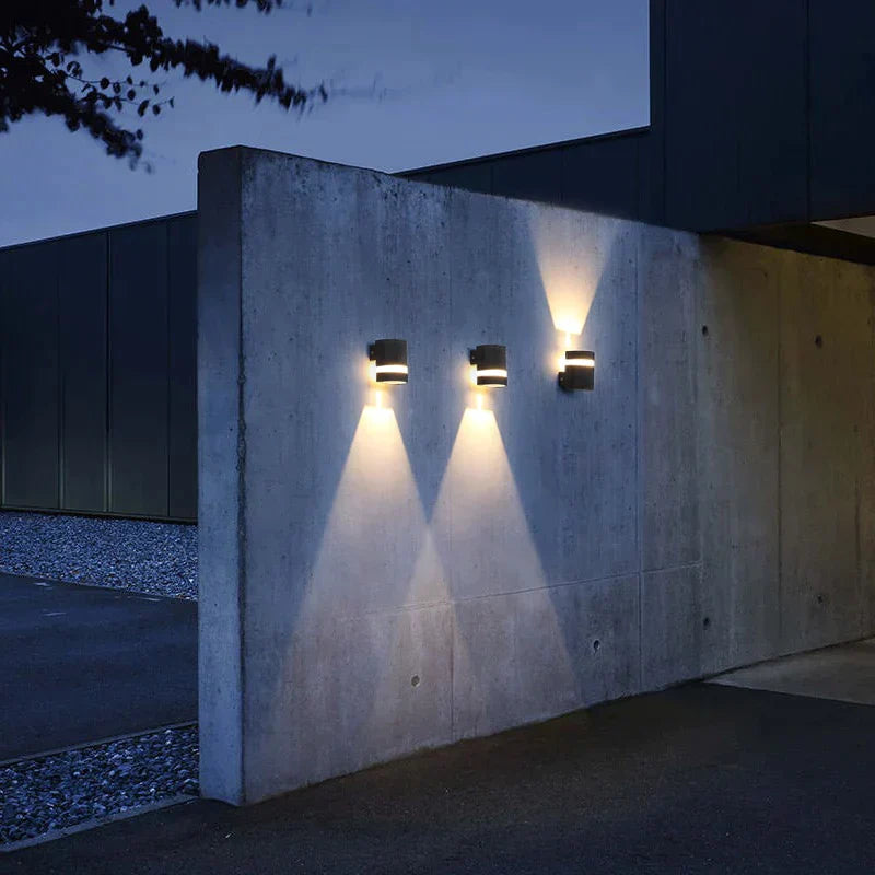 Modern LED Wall Light Outdoor IP65 Waterproof Aluminum Black Wall Lamps Porch Garden Lamp 6W 12W 110V 220V Sconce Luminaire