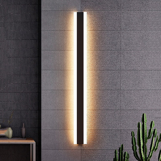 Modern Waterproof Outdoor Long Strip LED Wall Lamp IP65 Aluminum Wall Light Garden Porch Sconce Light 110V 220V Sconce Luminaire