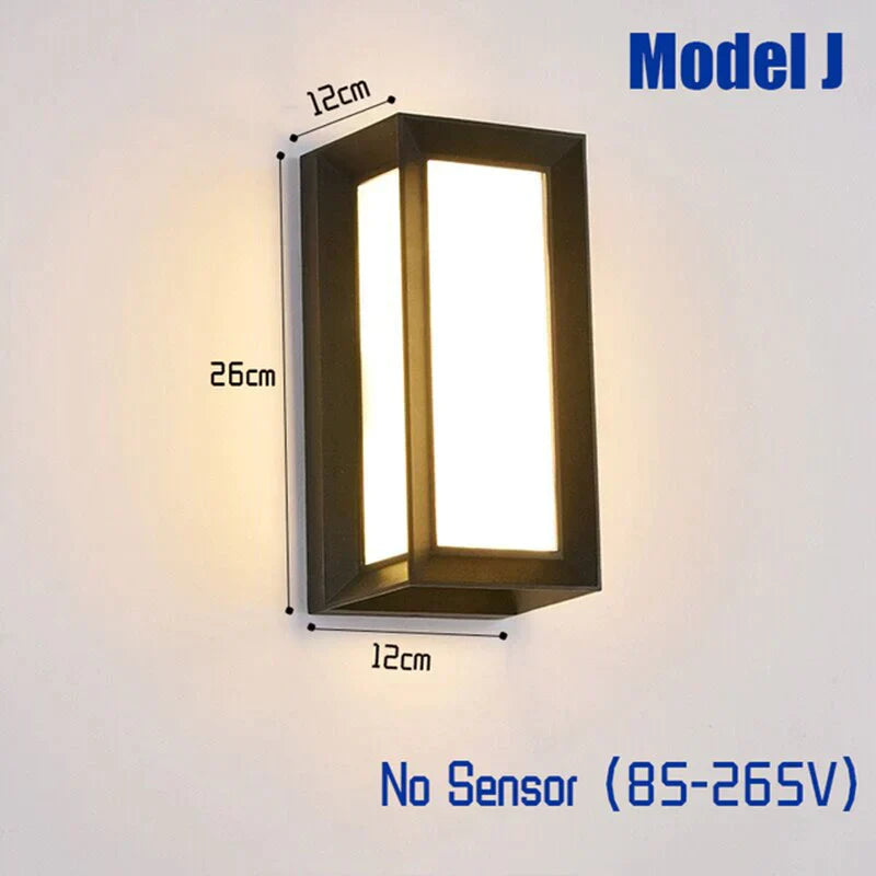 Moderne Outdoor Wandlamp Waterdichte IP65 Motion Sensor Led Verlichting 18W 30W Veranda Lichten Balkon Tuin Outdoor Straat Verlichting