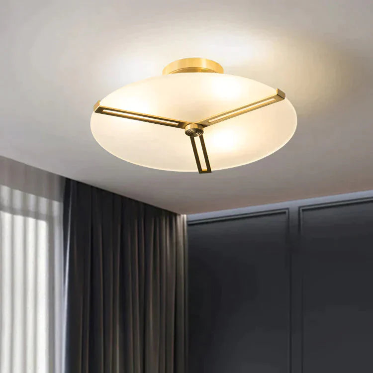 Nordic Modern Light Luxury Study Living Room Copper Ceiling Lamp