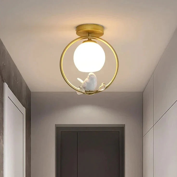 Northern Europe LED Corridor Bird Ceiling Lamp