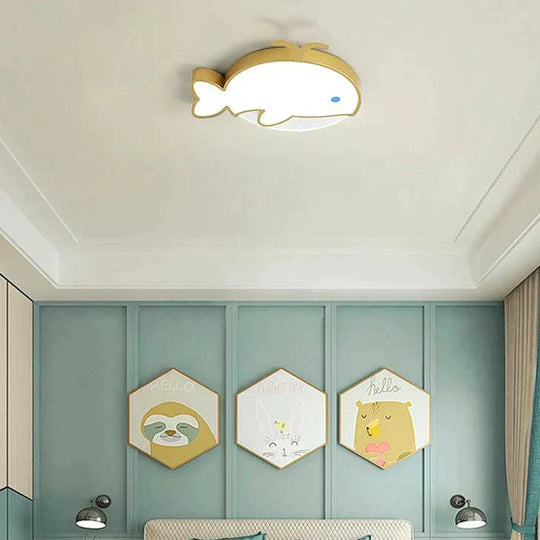 Nordic Whale Led Bedroom Ceiling Lamp