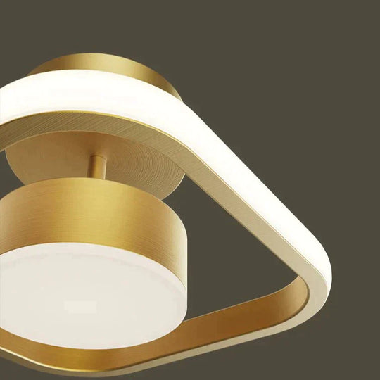 Led Ceiling Lamp With Copper Corridor