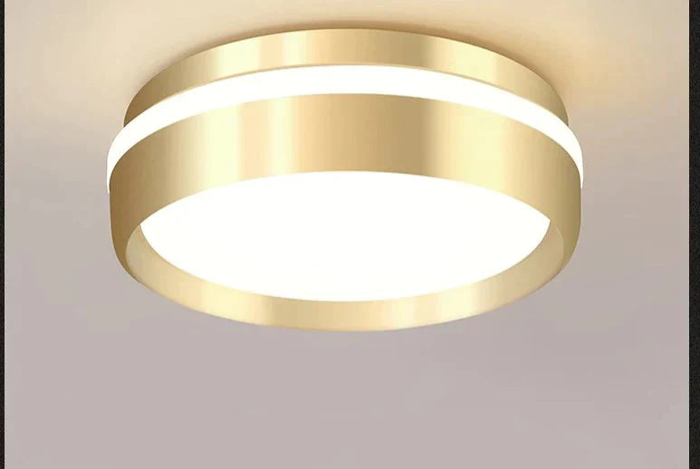 Modern Minimalist Gateway Round Gold LED Small Ceiling Lamp