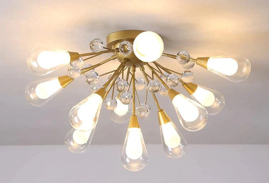 Nordic Dew Crystal Lamp Glass Ceiling Lamp