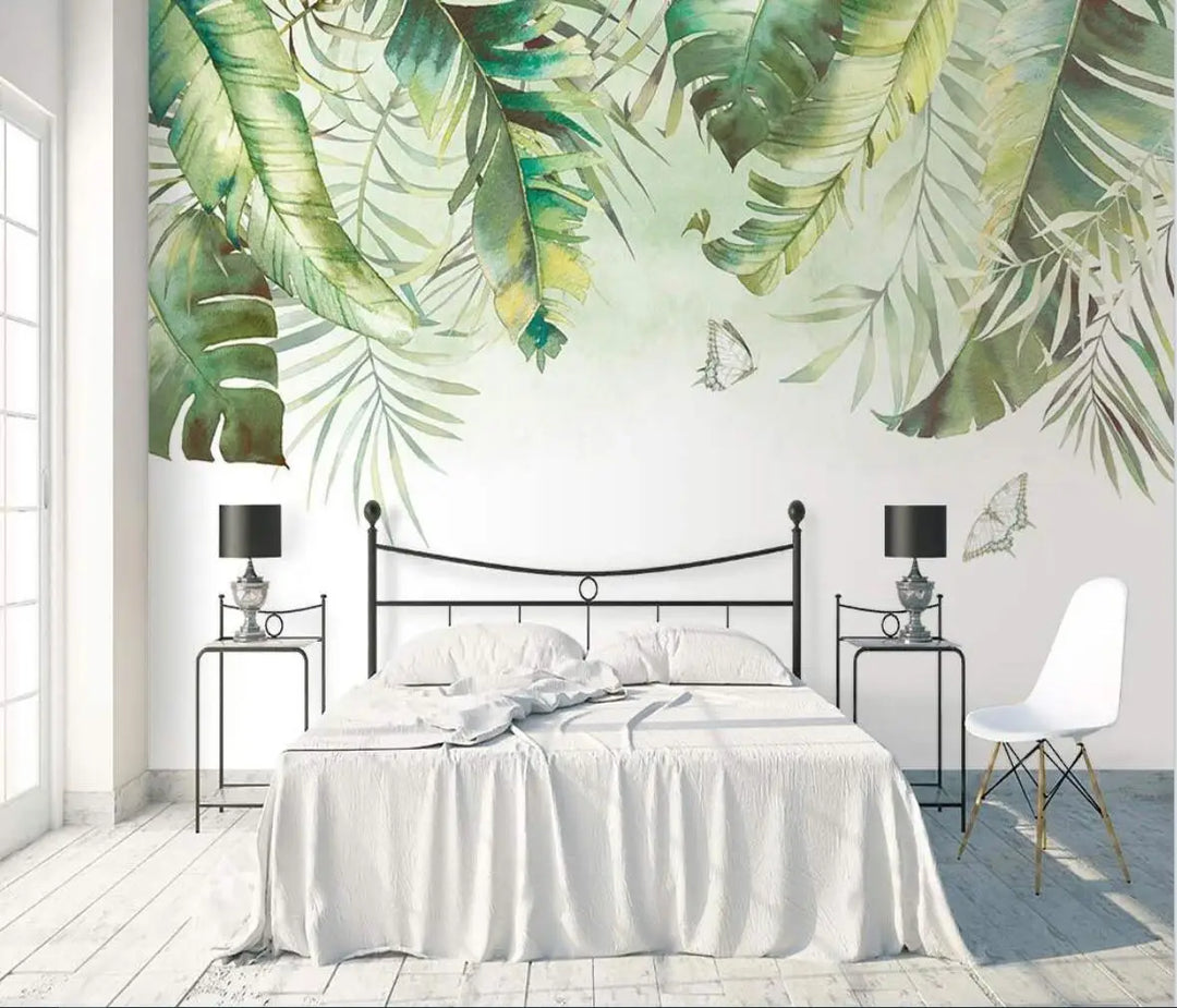 Molly's Custom Tropical Plants Rain Forest Leaves Photo Mural Wallpaper