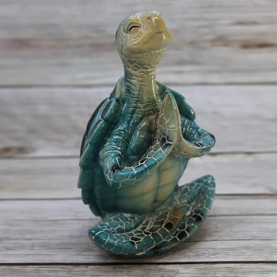 Lily's Sea Turtle Figurine: Peaceful Meditating Sea Turtle Statue