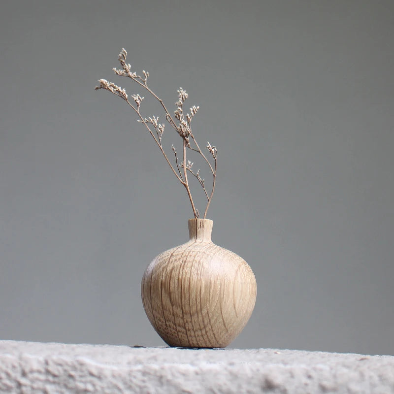 Anahi INS Solid Wood Small Vase: A Charming Addition to Your Decor