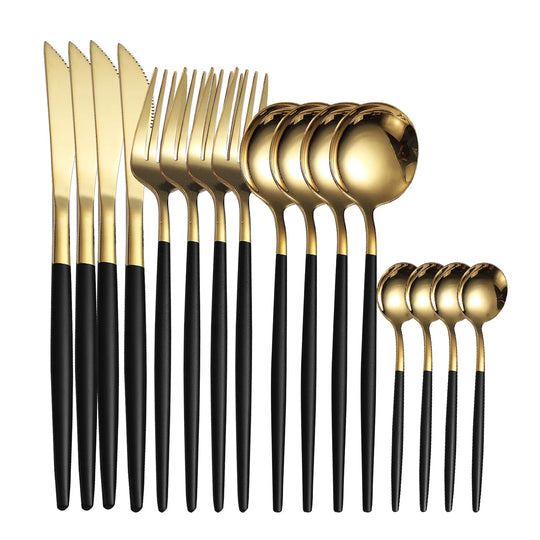 Ariyah 16-Piece Gold Cutlery Set