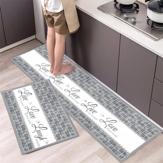 American Style Garden Flower Printed Floor Mat Kitchen Carpet Bedroom Bathroom Waterproof Oil Resistant Dirt Resistant Floor Mat