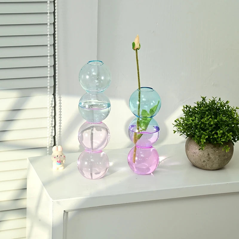 Mae INS Style Glass Vase: Elevate Your Home Decor