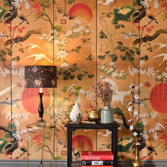 Bridget Custom Imported Wallpaper - Japanese Club Classical 3D Mural