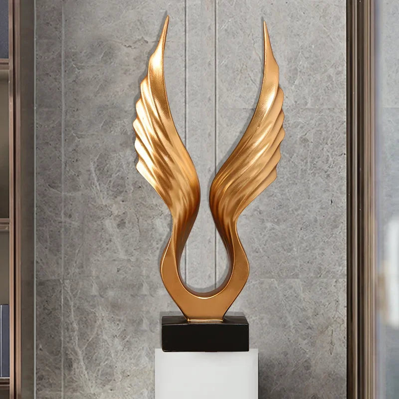 Rylie Modern Minimalist Angel Wing Resin Ornaments