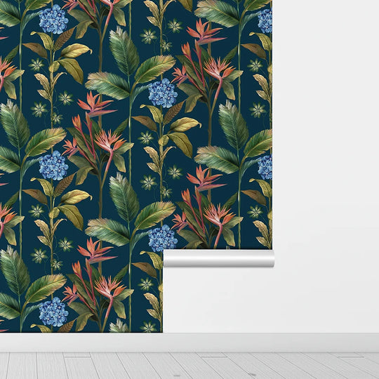 Emma's Tropical Rain Forest Floral Peel And Stick Wallpaper