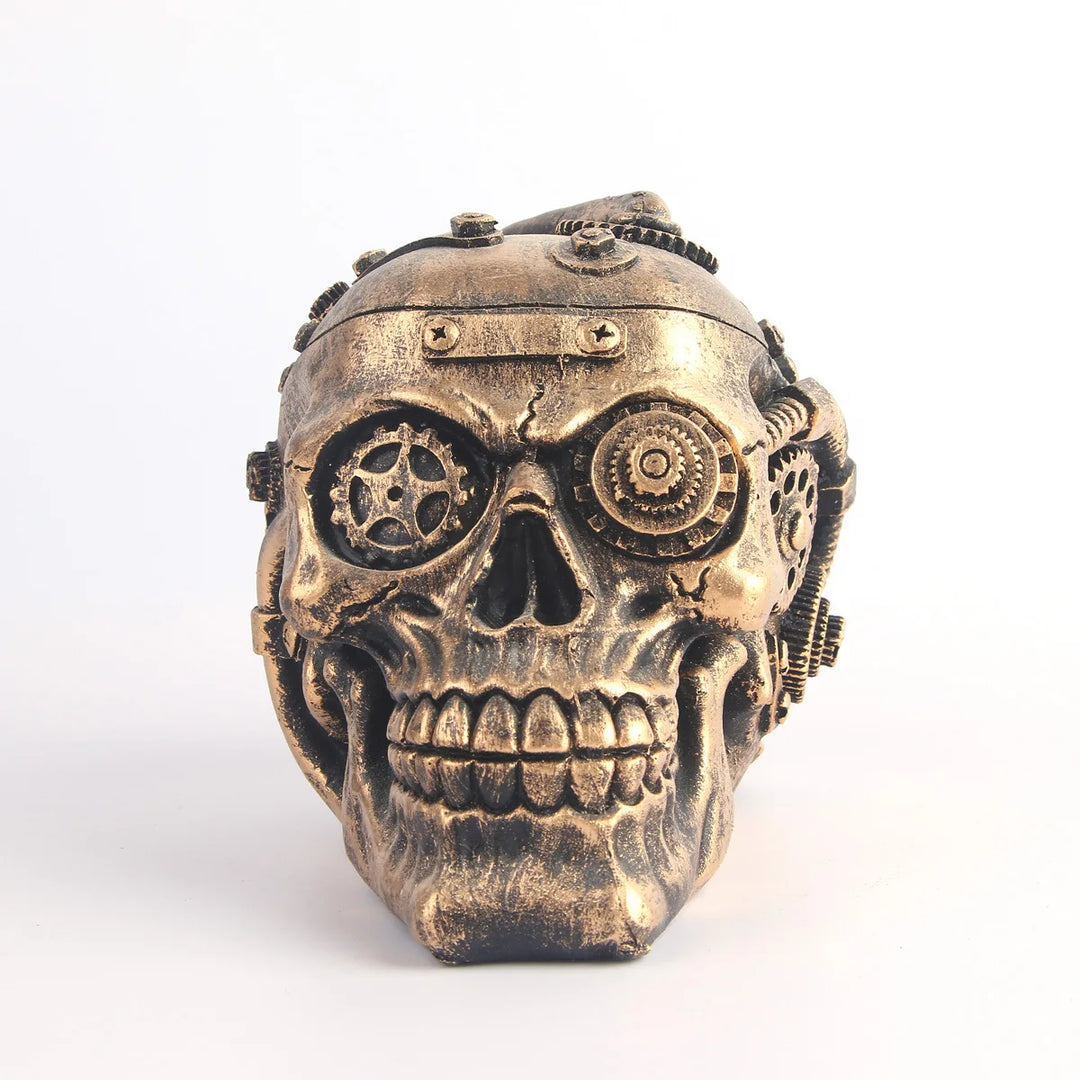 Clara's Halloween Steampunk Skull Statue