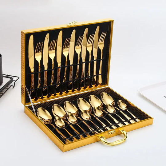 Maisie 24-Piece Stainless Steel Western Tableware Set