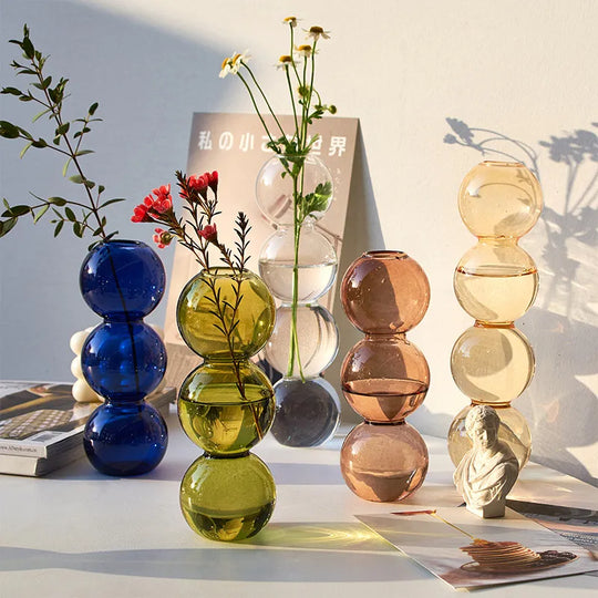 Lina Nordic Bubble Glass Vase: Elevate Your Home Decor with Elegance