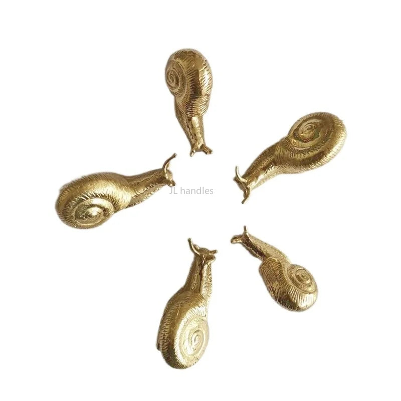 Kori Brass Snail Pure Copper Drawer Cabinet Door Handle Creative Wardrobe Tea Caddy Jewelry Box Knob DIY Decoration Pulls Handle