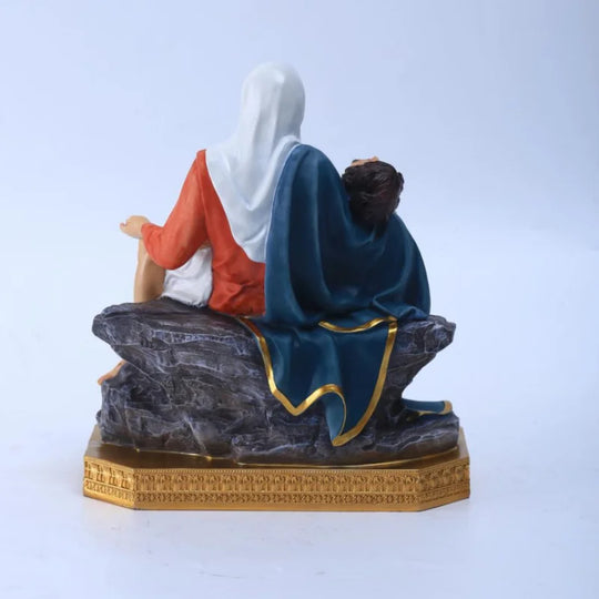 Eva's 8" Mother Madonna with Jesus Christ After Crucifixion Resin Statue