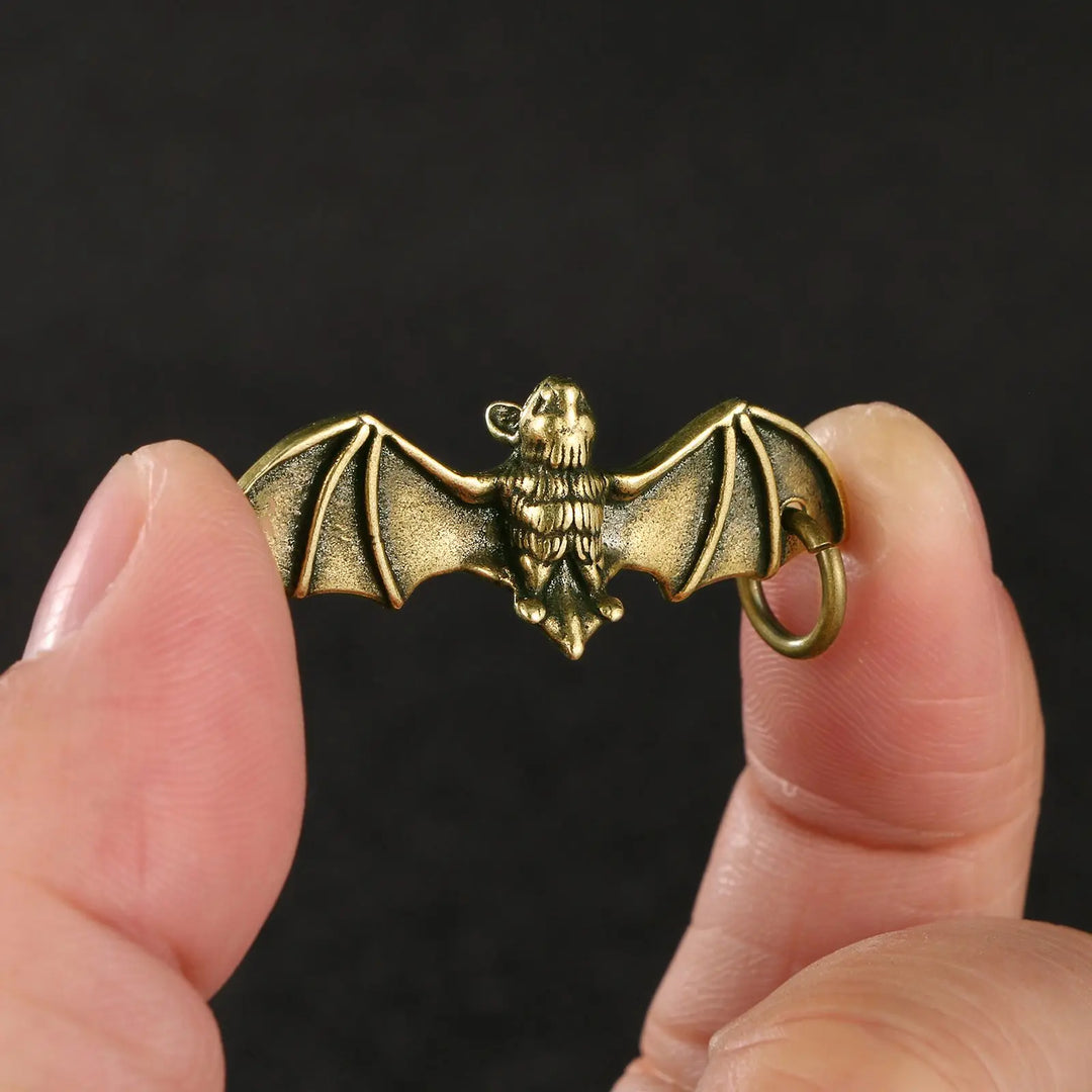 Ella Antique Bronze Bat Statue: Unique Ornament for Decor