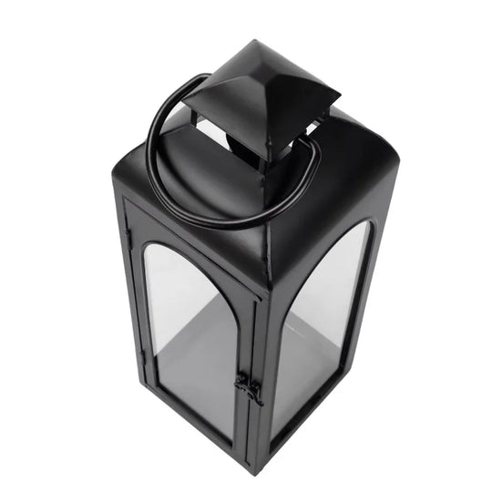 Adelina Metal Candle Holder Lantern - Black (Medium)